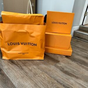Empty LV Boxes-3 sizes and 2 shopping bags